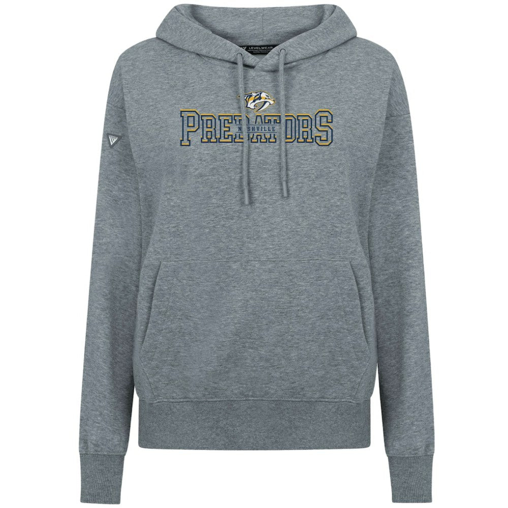 Nashville Predators Levelwear Women's Adorn Journey Pullover Hoodie - Gray - NHL 203146111