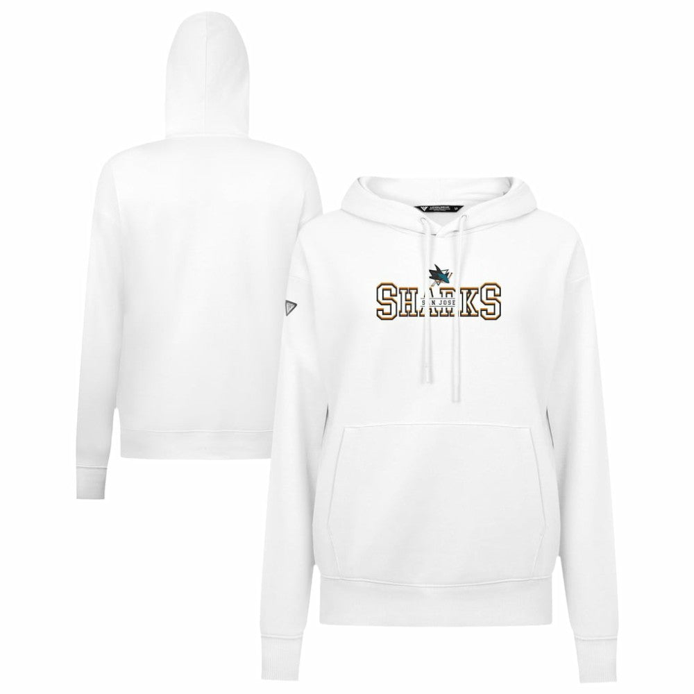 San Jose Sharks Levelwear Women's Adorn Journey Pullover Hoodie - White - NHL 203146139