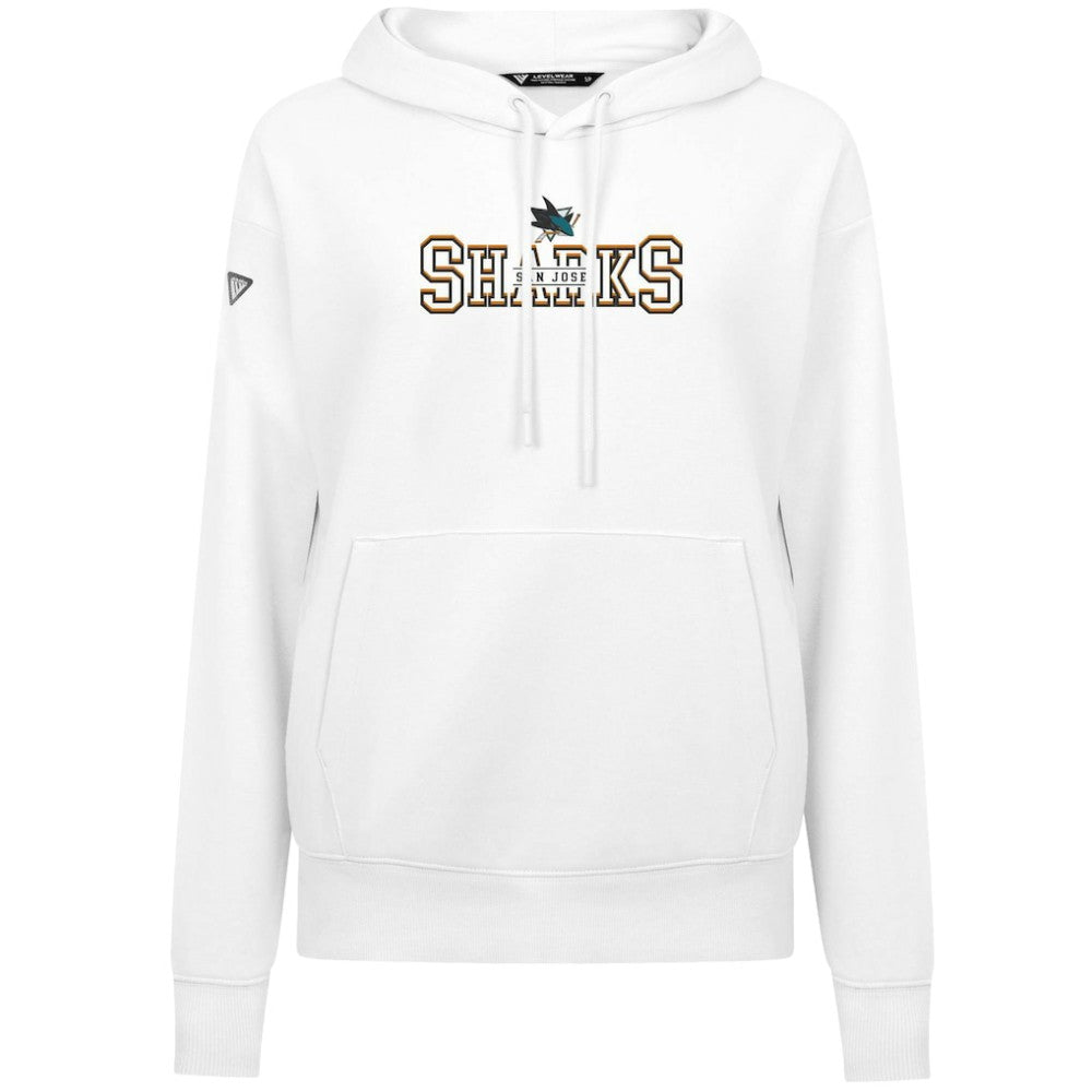 San Jose Sharks Levelwear Women's Adorn Journey Pullover Hoodie - White - NHL 203146139