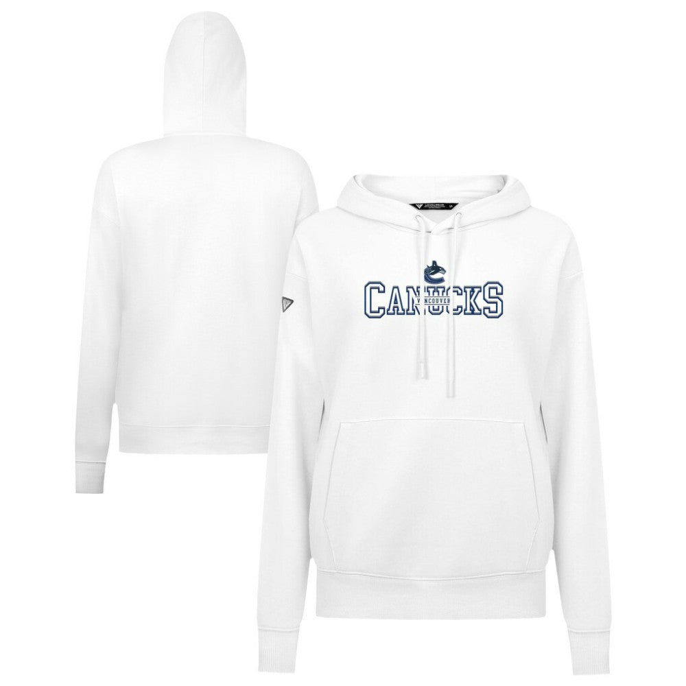 Vancouver Canucks Levelwear Women's Adorn Journey Pullover Hoodie - White - NHL 203146152