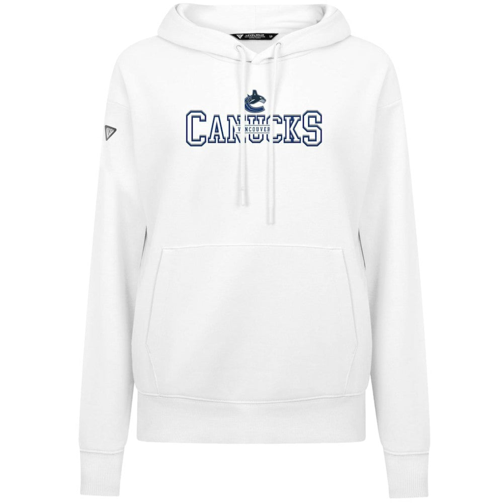 Vancouver Canucks Levelwear Women's Adorn Journey Pullover Hoodie - White - NHL 203146152