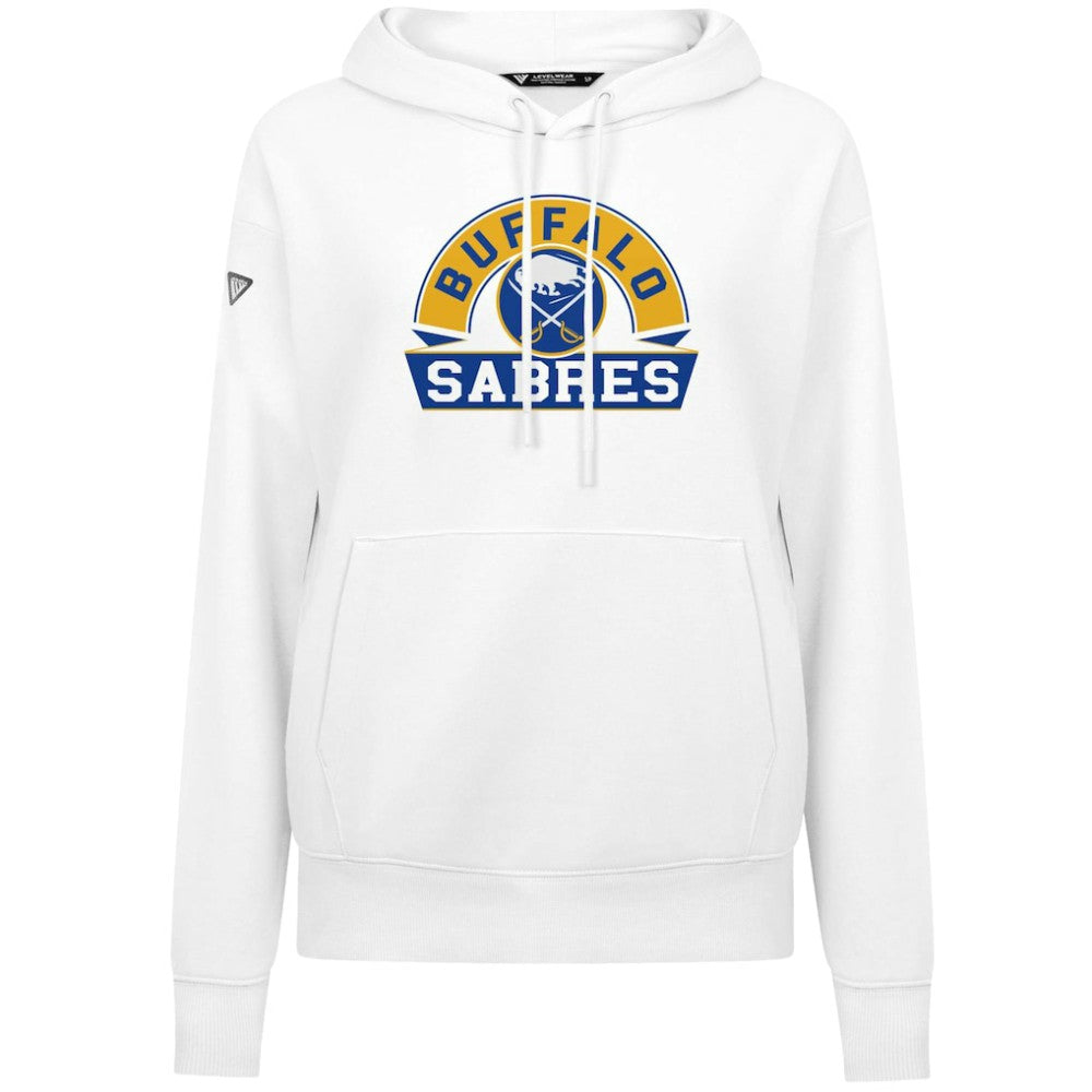 Buffalo Sabres Levelwear Women's Adorn Banner Arch Pullover Hoodie - White - NHL 203146158