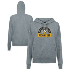 Pittsburgh Penguins Levelwear Women's Adorn Banner Arch Pullover Hoodie - Gray - NHL 203146160