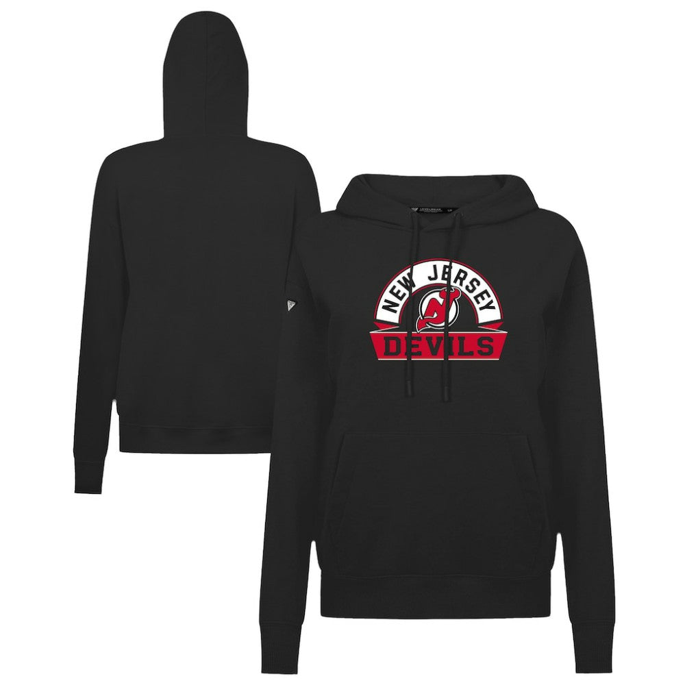 New Jersey Devils Levelwear Women's Adorn Banner Arch Pullover Hoodie - Black - NHL 203146165