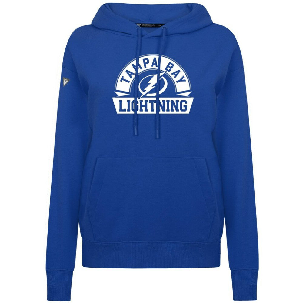 Tampa Bay Lightning Levelwear Women's Adorn Banner Arch Pullover Hoodie - Royal - NHL 203146168