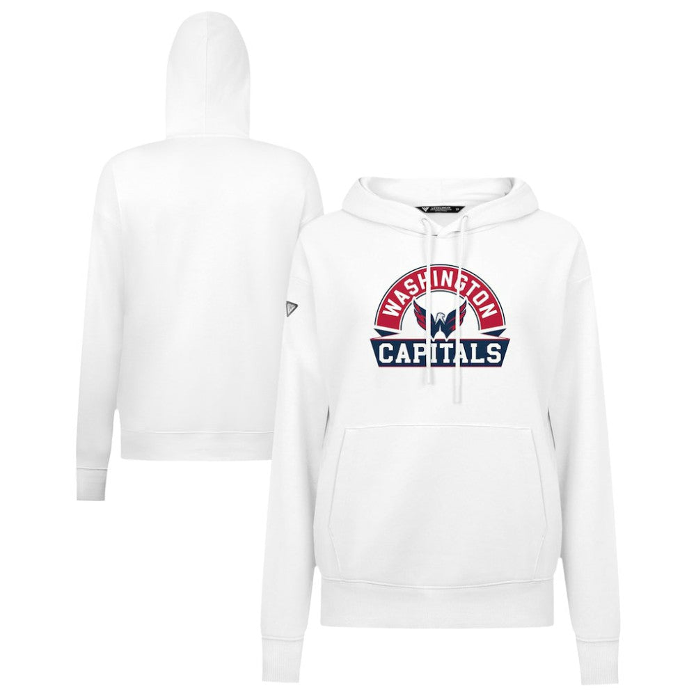 Washington Capitals Levelwear Women's Adorn Banner Arch Pullover Hoodie - White - NHL 203146171
