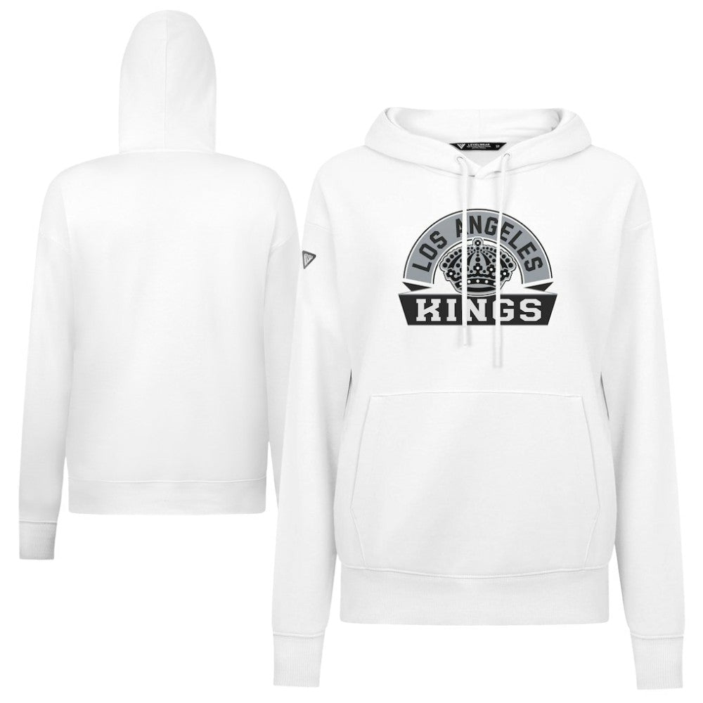Los Angeles Kings Levelwear Women's Adorn Banner Arch Pullover Hoodie - White - NHL 203146175