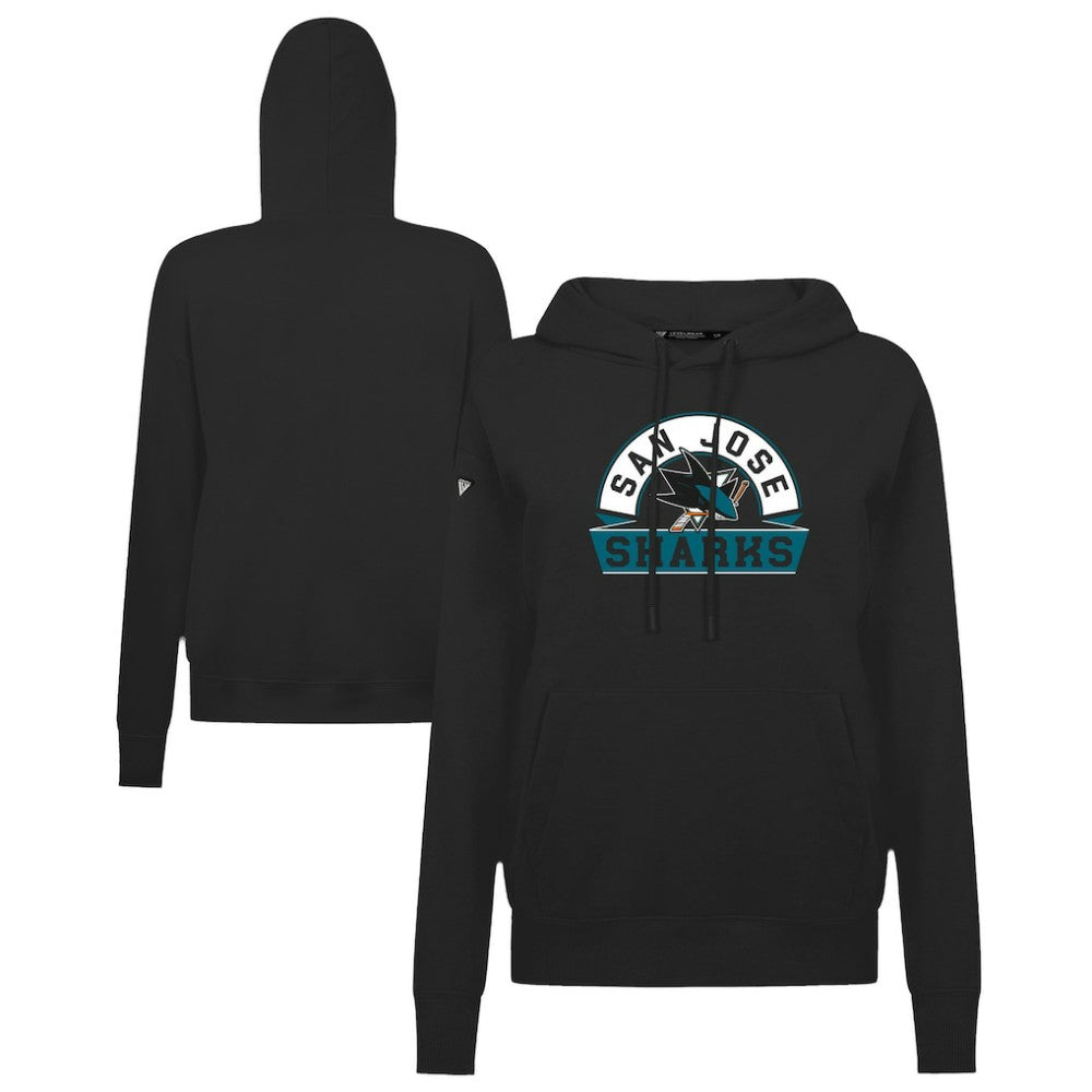 San Jose Sharks Levelwear Women's Adorn Banner Arch Pullover Hoodie - Black - NHL 203146176