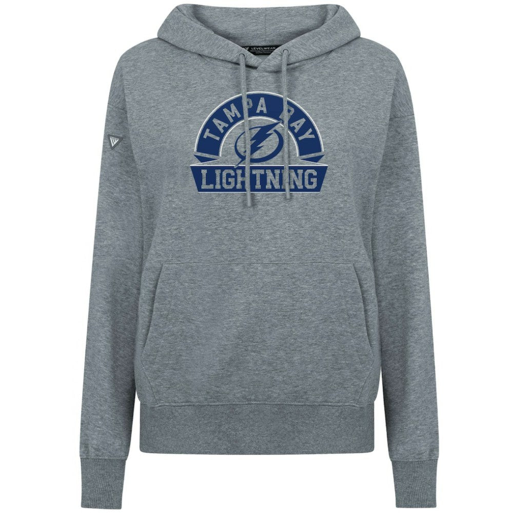 Tampa Bay Lightning Levelwear Women's Adorn Banner Arch Pullover Hoodie - Gray - NHL 203146179