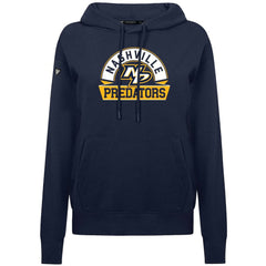 Nashville Predators Levelwear Women's Adorn Banner Arch Pullover Hoodie - Navy - NHL 203146187