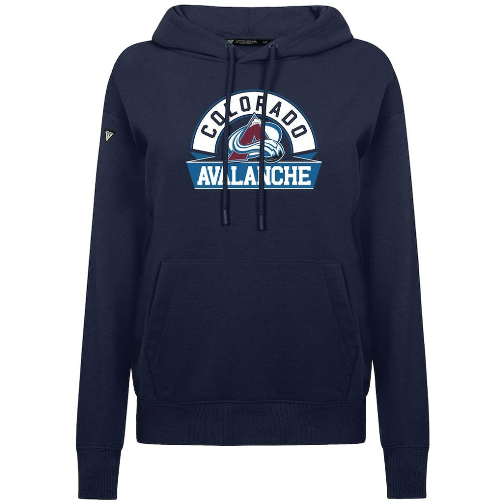 Colorado Avalanche Levelwear Women's Adorn Banner Arch Pullover Hoodie - Navy - NHL 203146188