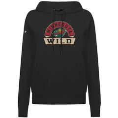 Minnesota Wild Levelwear Women's Adorn Banner Arch Pullover Hoodie - Black - NHL 203146190