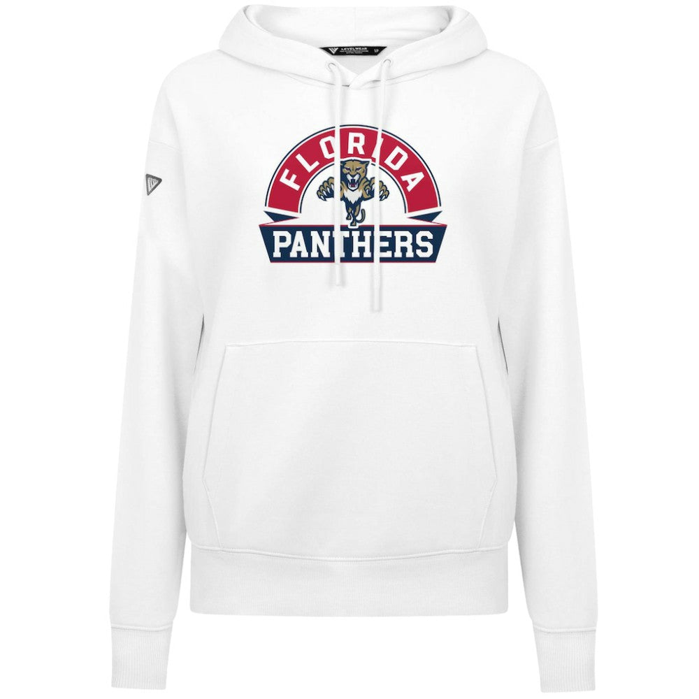 Florida Panthers Levelwear Women's Adorn Banner Arch Pullover Hoodie - White - NHL 203146194