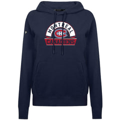 Montreal Canadiens Levelwear Women's Adorn Banner Arch Pullover Hoodie - Navy - NHL 203146199