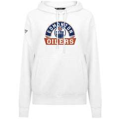 Edmonton Oilers Levelwear Women's Adorn Banner Arch Pullover Hoodie - White - NHL 203146201