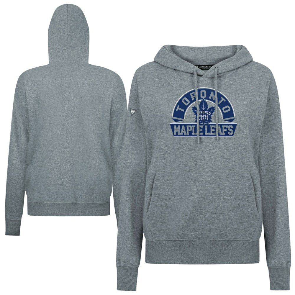 Toronto Maple Leafs Levelwear Women's Adorn Banner Arch Pullover Hoodie - Gray - NHL 203146206