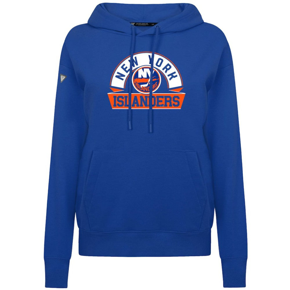 New York Islanders Levelwear Women's Adorn Banner Arch Pullover Hoodie - Royal - NHL 203146207