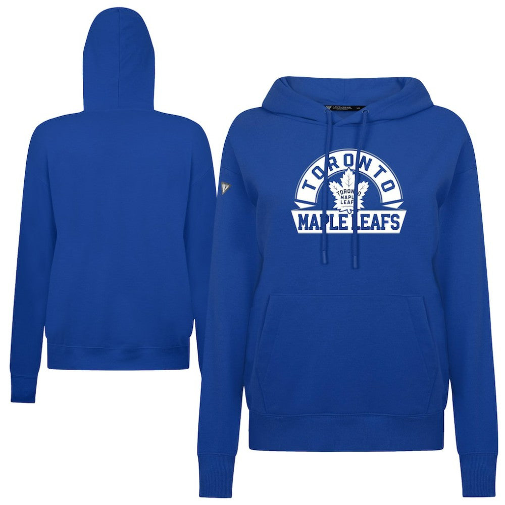 Toronto Maple Leafs Levelwear Women's Adorn Banner Arch Pullover Hoodie - Royal - NHL 203146209