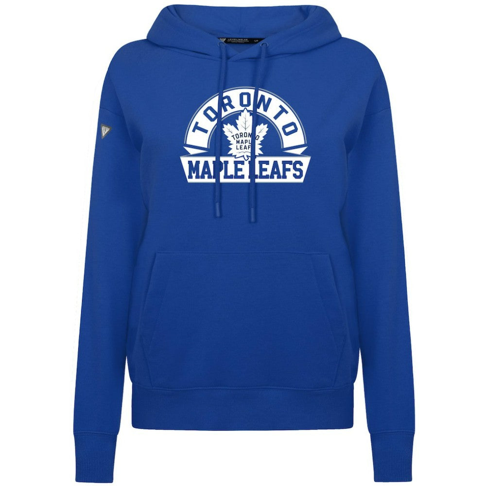 Toronto Maple Leafs Levelwear Women's Adorn Banner Arch Pullover Hoodie - Royal - NHL 203146209