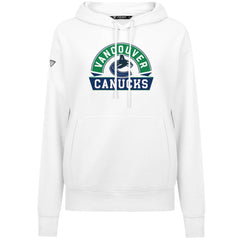 Vancouver Canucks Levelwear Women's Adorn Banner Arch Pullover Hoodie - White - NHL 203146210