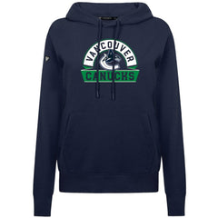 Vancouver Canucks Levelwear Women's Adorn Banner Arch Pullover Hoodie - Navy - NHL 203146211