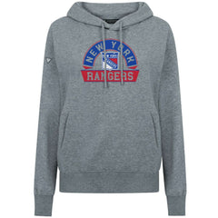 New York Rangers Levelwear Women's Adorn Banner Arch Pullover Hoodie - Gray - NHL 203146214