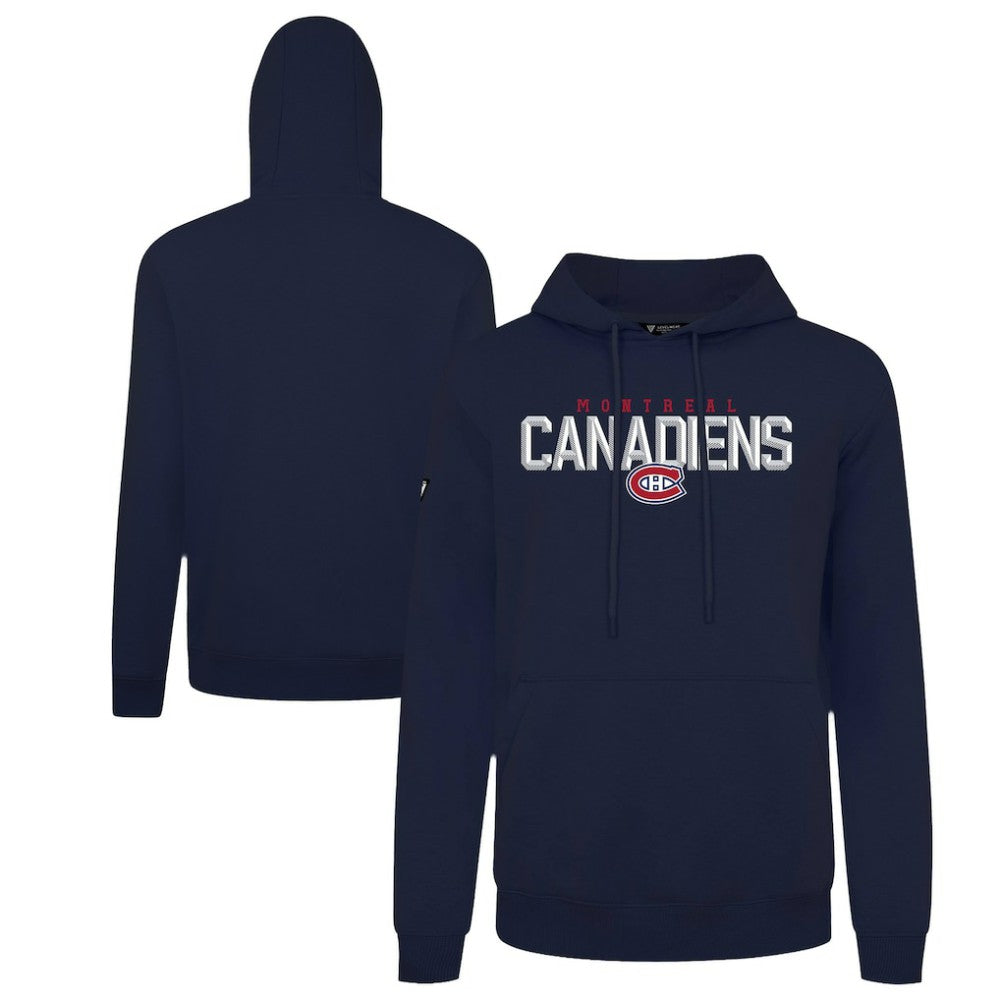 Montreal Canadiens Levelwear Podium Carve Pullover Hoodie - Navy - NHL 203146368