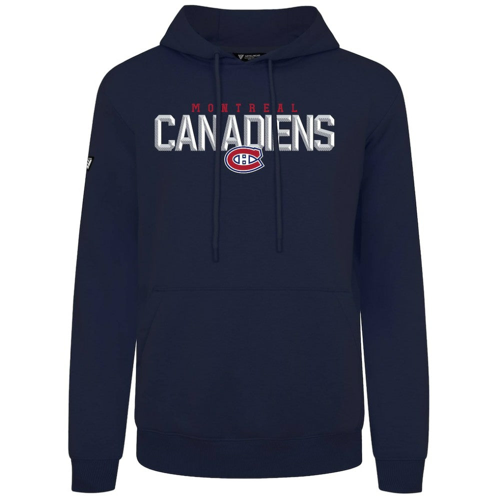 Montreal Canadiens Levelwear Podium Carve Pullover Hoodie - Navy - NHL 203146368