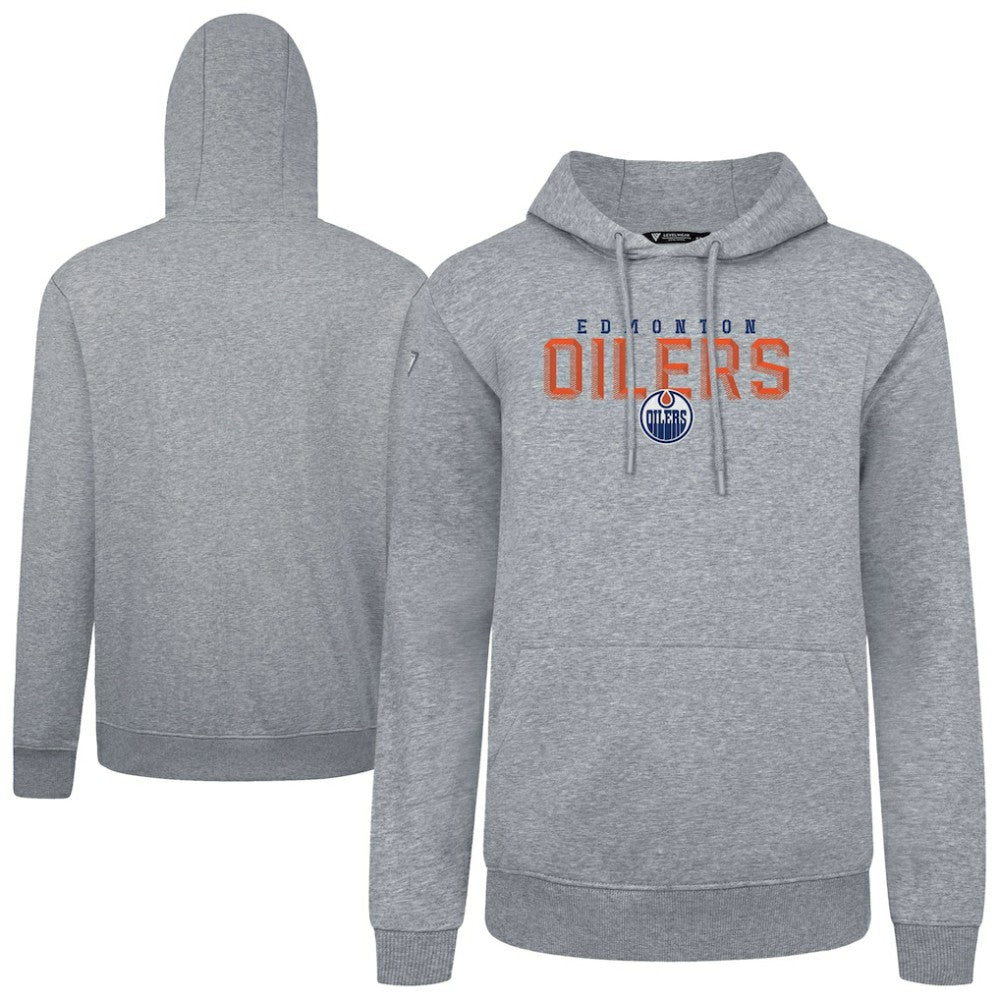 Edmonton Oilers Levelwear Podium Carve Pullover Hoodie - Gray - NHL 203146371