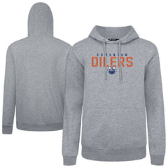 Edmonton Oilers Levelwear Podium Carve Pullover Hoodie - Gray - NHL 203146371