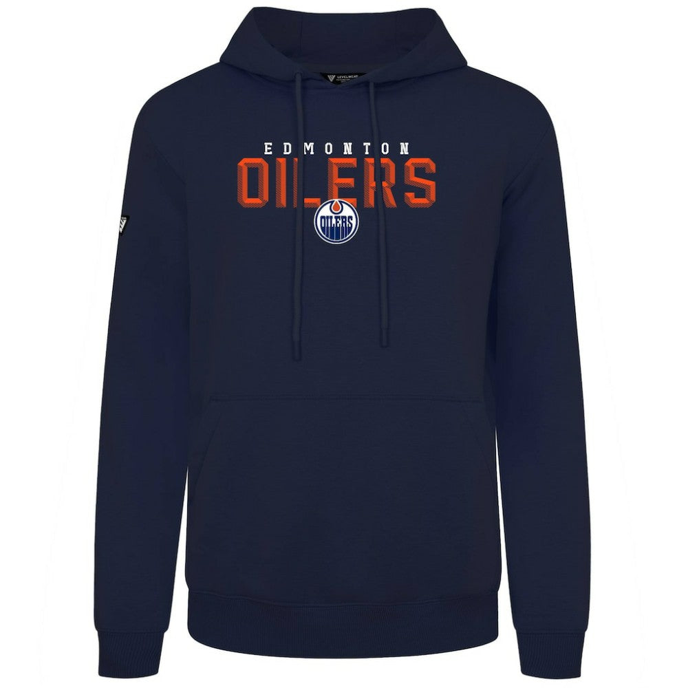 Edmonton Oilers Levelwear Podium Carve Pullover Hoodie - Navy - NHL 203146372