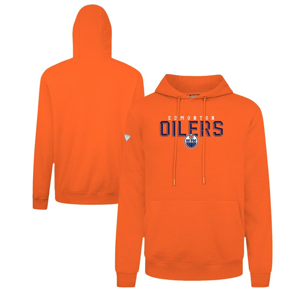 Edmonton Oilers Levelwear Podium Carve Pullover Hoodie - Orange - NHL 203146373