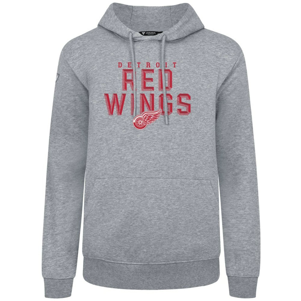 Detroit Red Wings Levelwear Podium Carve Pullover Hoodie - Gray - NHL 203146375