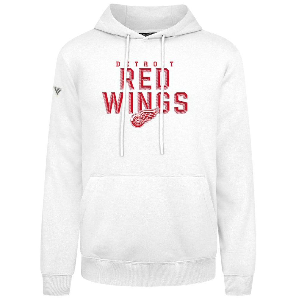 Detroit Red Wings Levelwear Podium Carve Pullover Hoodie - White - NHL 203146377
