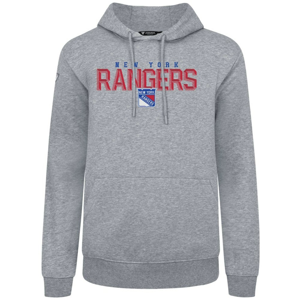 New York Rangers Levelwear Podium Carve Pullover Hoodie - Gray - NHL 203146381