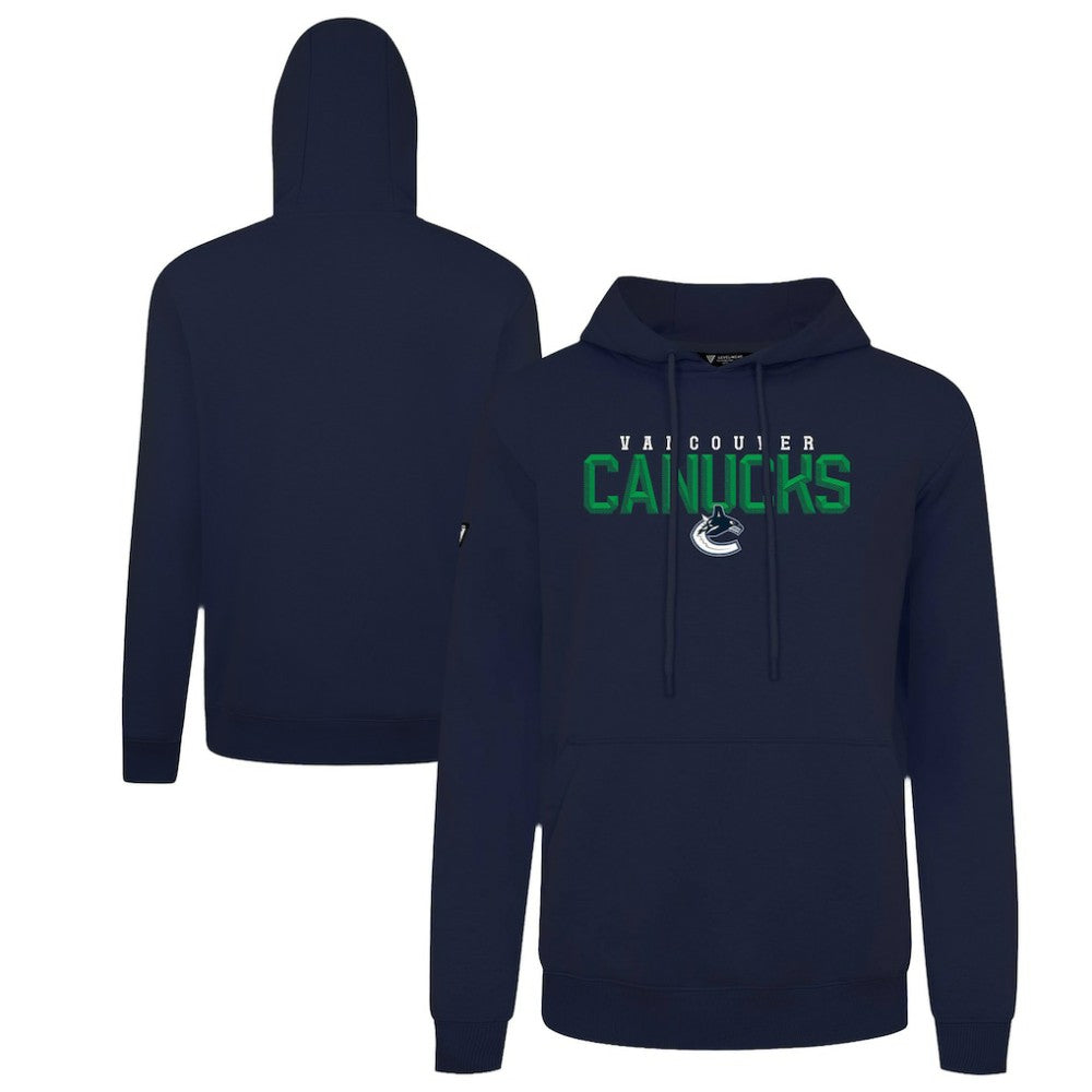 Vancouver Canucks Levelwear Podium Carve Pullover Hoodie - Navy - NHL 203146382
