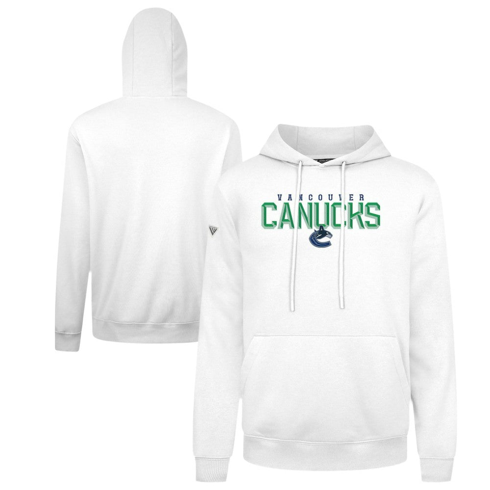 Vancouver Canucks Levelwear Podium Carve Pullover Hoodie - White - NHL 203146383