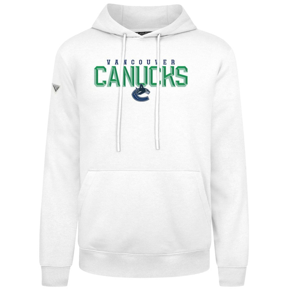Vancouver Canucks Levelwear Podium Carve Pullover Hoodie - White - NHL 203146383