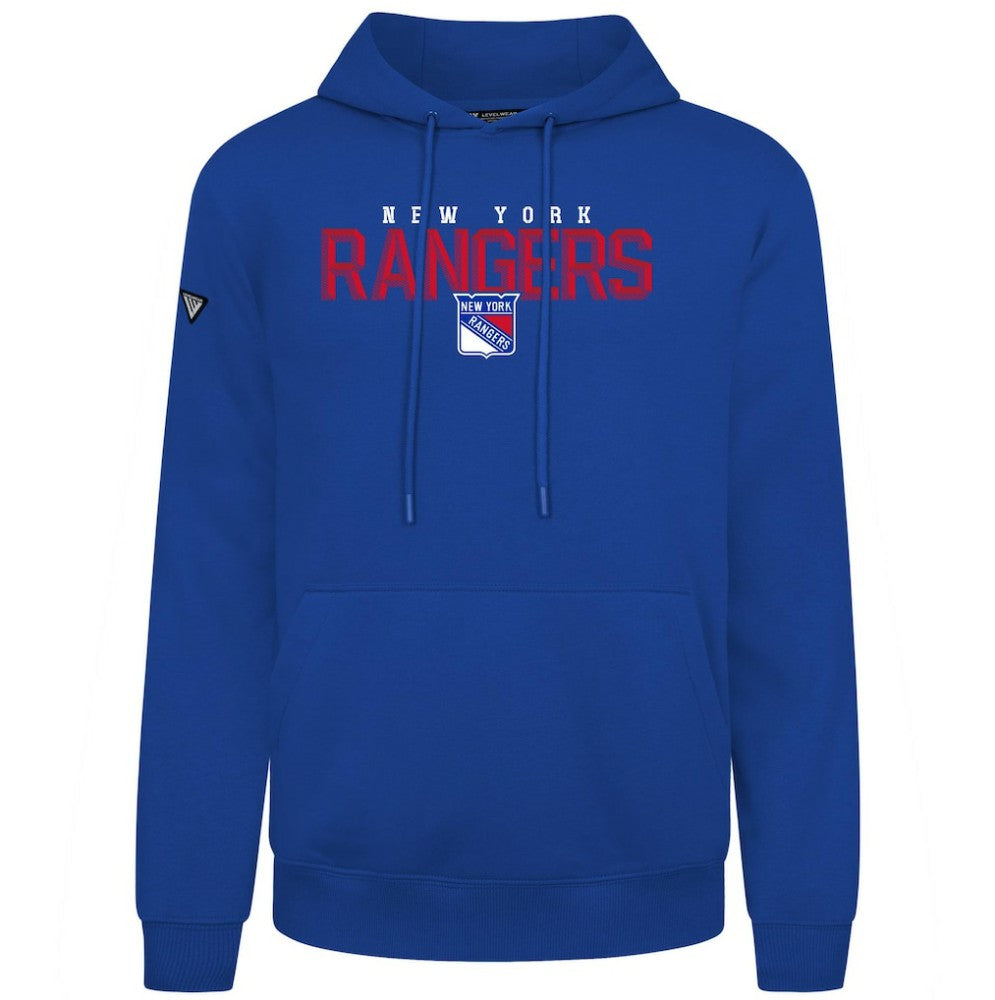 New York Rangers Levelwear Podium Carve Pullover Hoodie - Royal - NHL 203146384