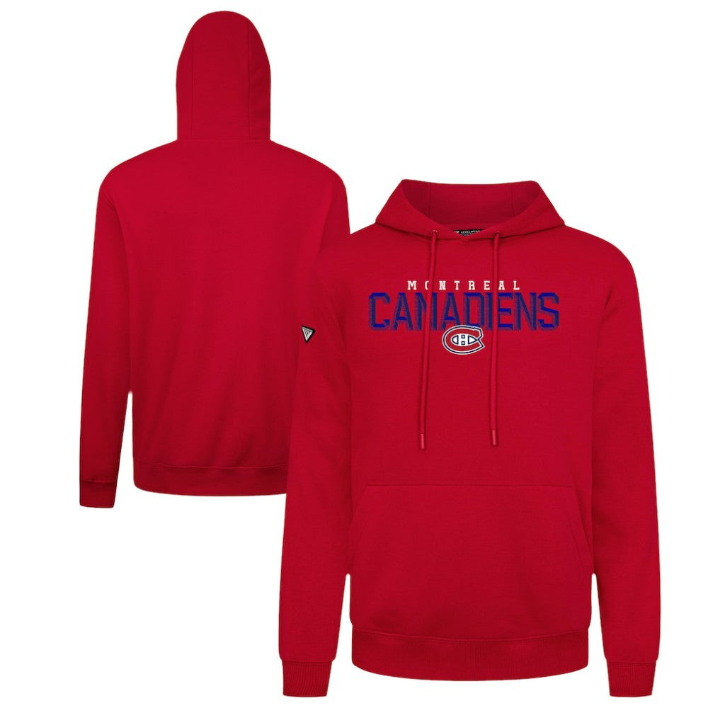Montreal Canadiens Levelwear Podium Carve Pullover Hoodie - Red - NHL 203146385