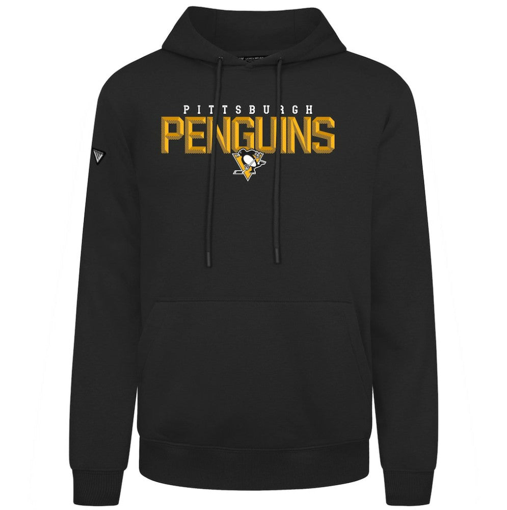 Pittsburgh Penguins Levelwear Podium Carve Pullover Hoodie - Black - NHL 203146391