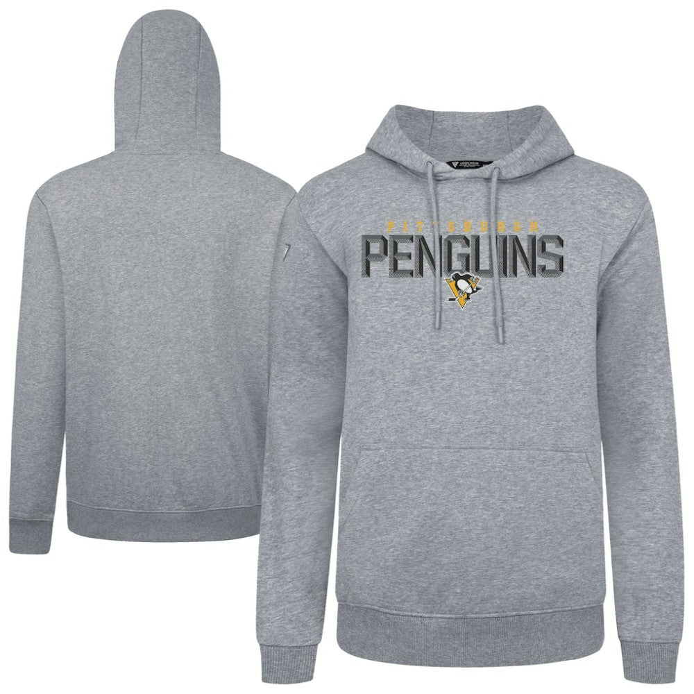 Pittsburgh Penguins Levelwear Podium Carve Pullover Hoodie - Gray - NHL 203146392
