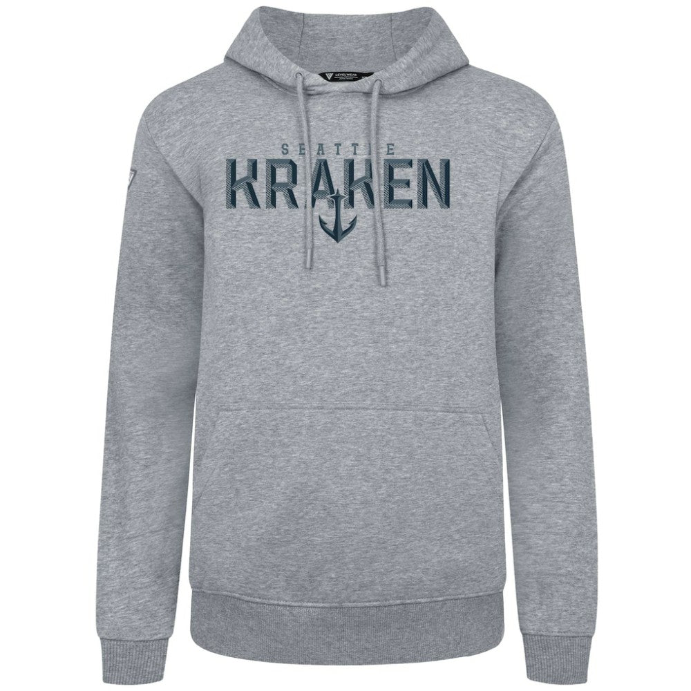 Seattle Kraken Levelwear Podium Carve Pullover Hoodie - Gray - NHL 203146393