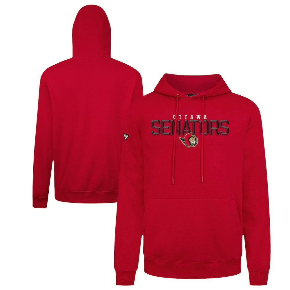 Ottawa Senators Levelwear Podium Carve Pullover Hoodie - Red - NHL 203146394