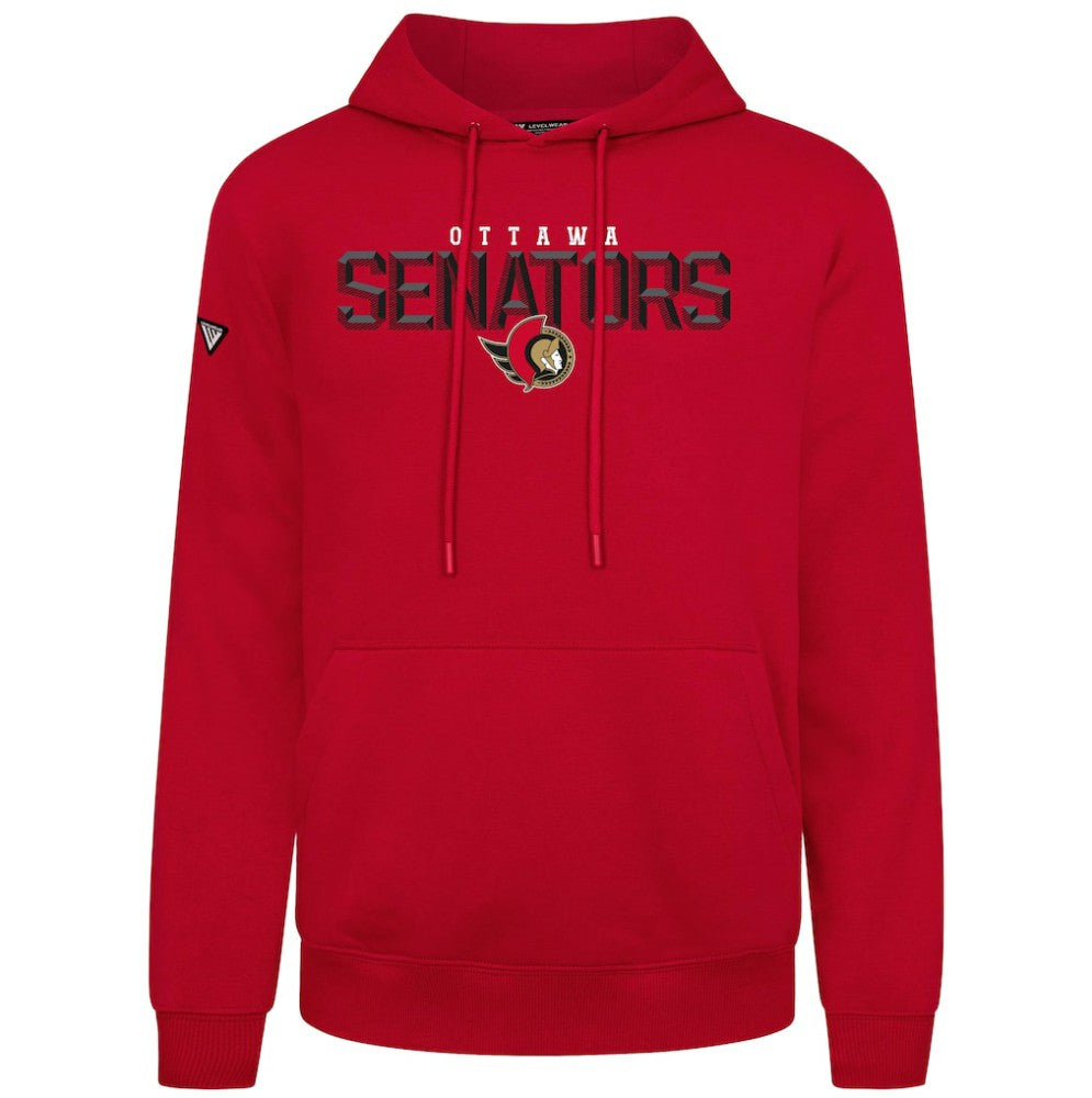 Ottawa Senators Levelwear Podium Carve Pullover Hoodie - Red - NHL 203146394