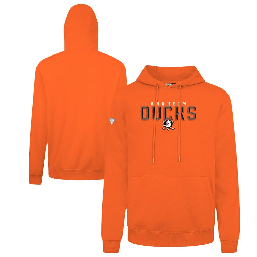 Anaheim Ducks Levelwear Podium Carve Pullover Hoodie - Orange - NHL 203146397