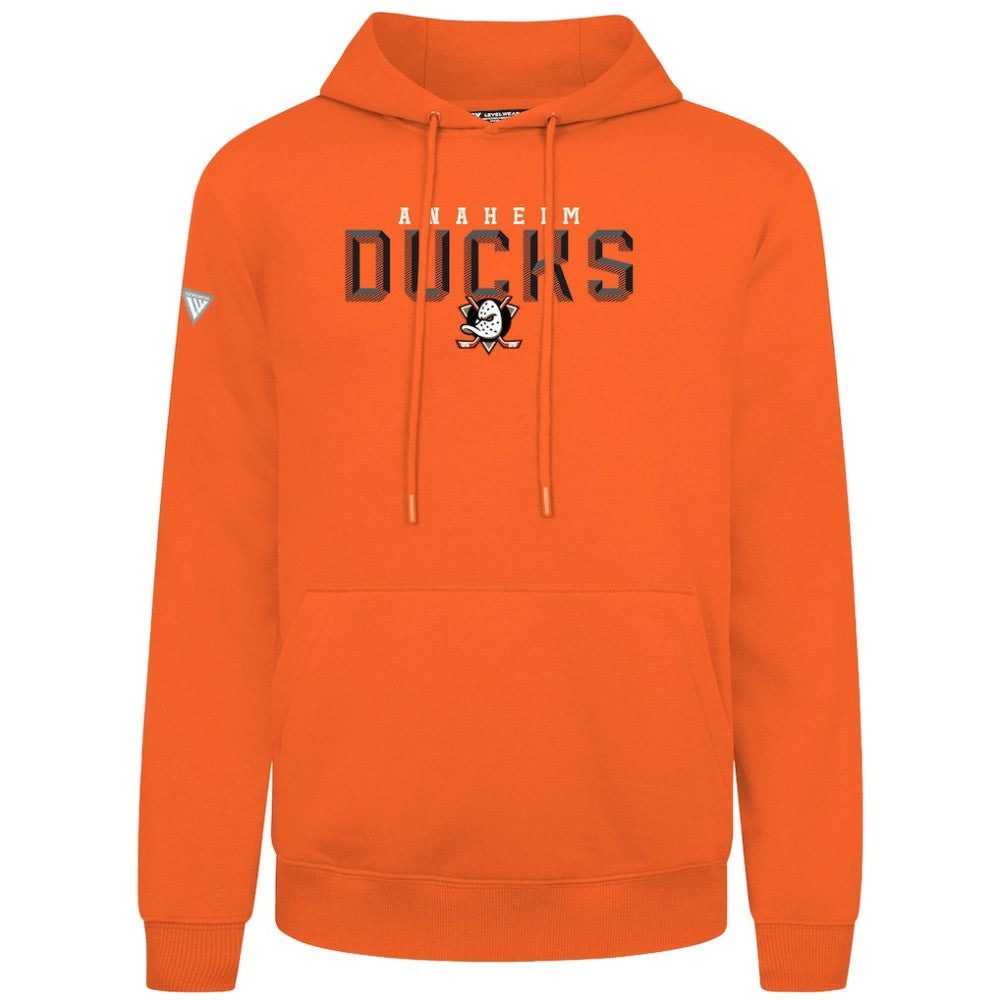 Anaheim Ducks Levelwear Podium Carve Pullover Hoodie - Orange - NHL 203146397