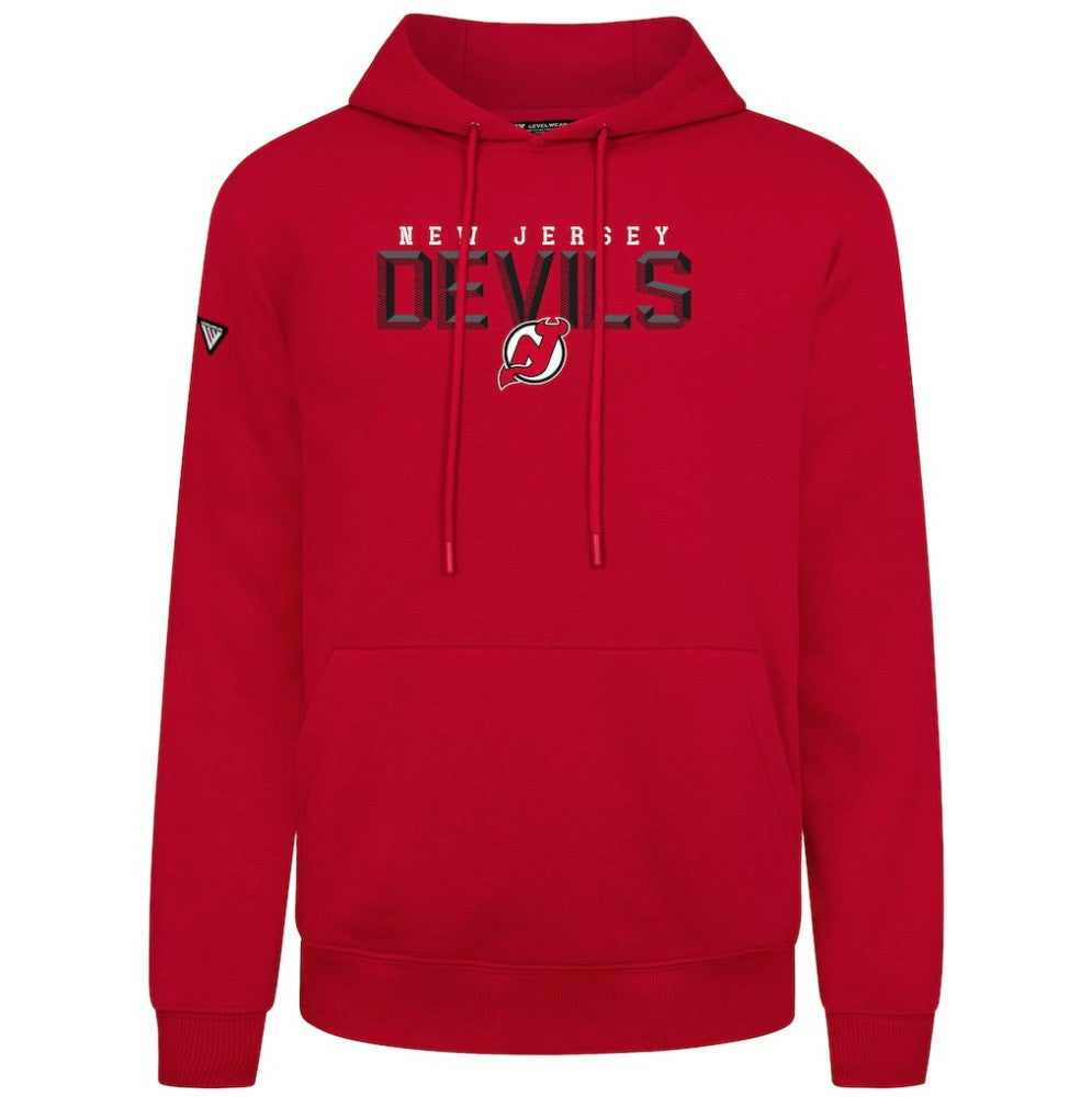New Jersey Devils Levelwear Podium Carve Pullover Hoodie - Red - NHL 203146399