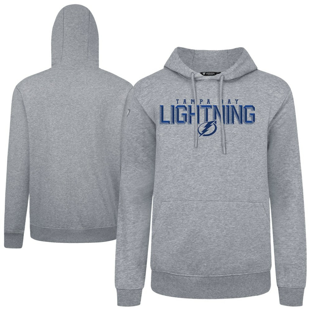 Tampa Bay Lightning Levelwear Podium Carve Pullover Hoodie - Gray - NHL 203146403