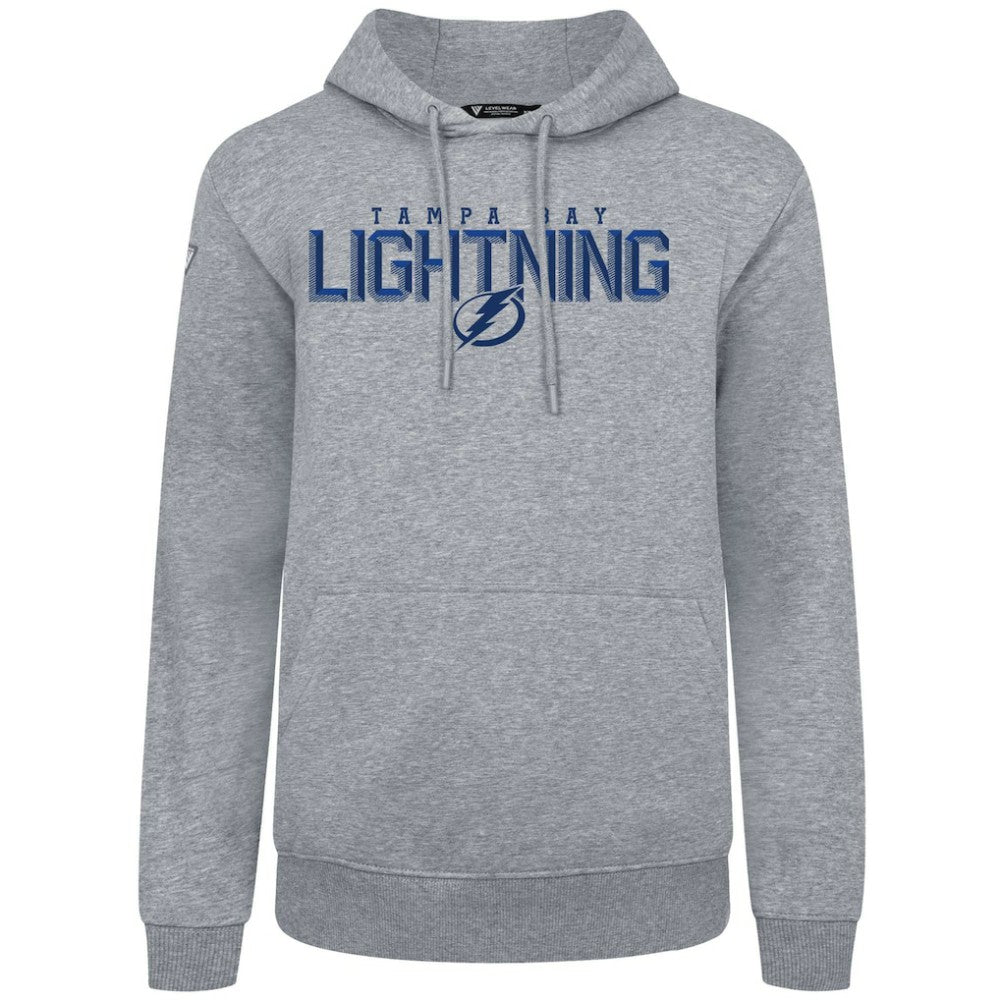 Tampa Bay Lightning Levelwear Podium Carve Pullover Hoodie - Gray - NHL 203146403
